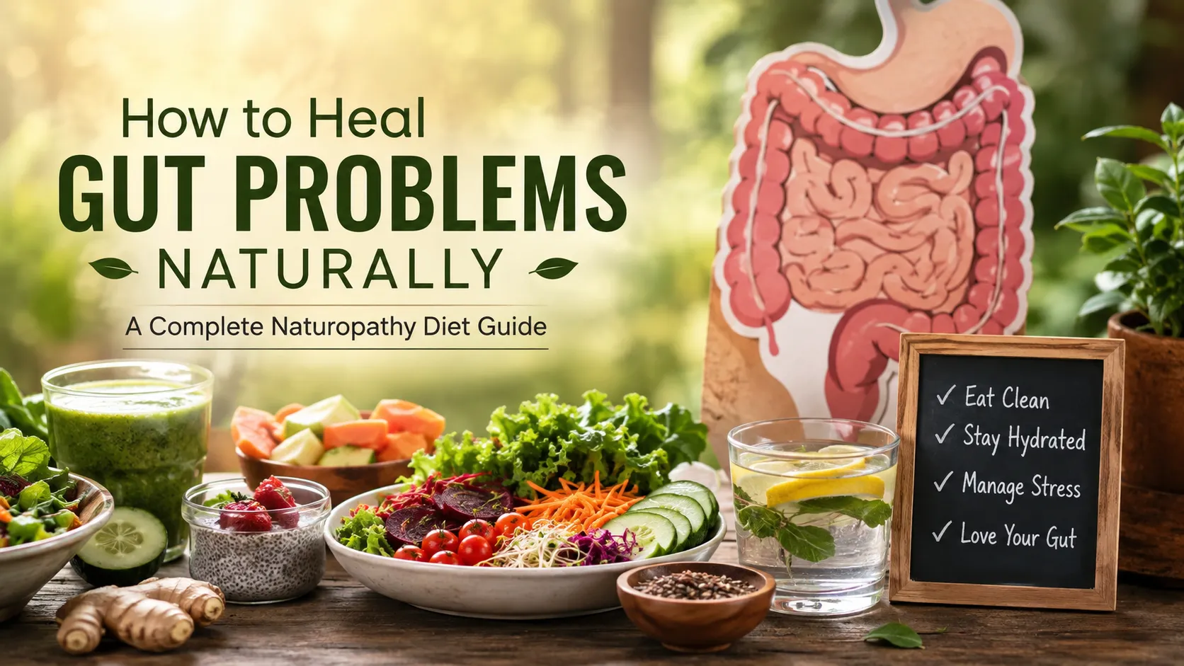 Hows to Heals Guts Problem Naturallys: A Completes Naturopathy Diets Guides