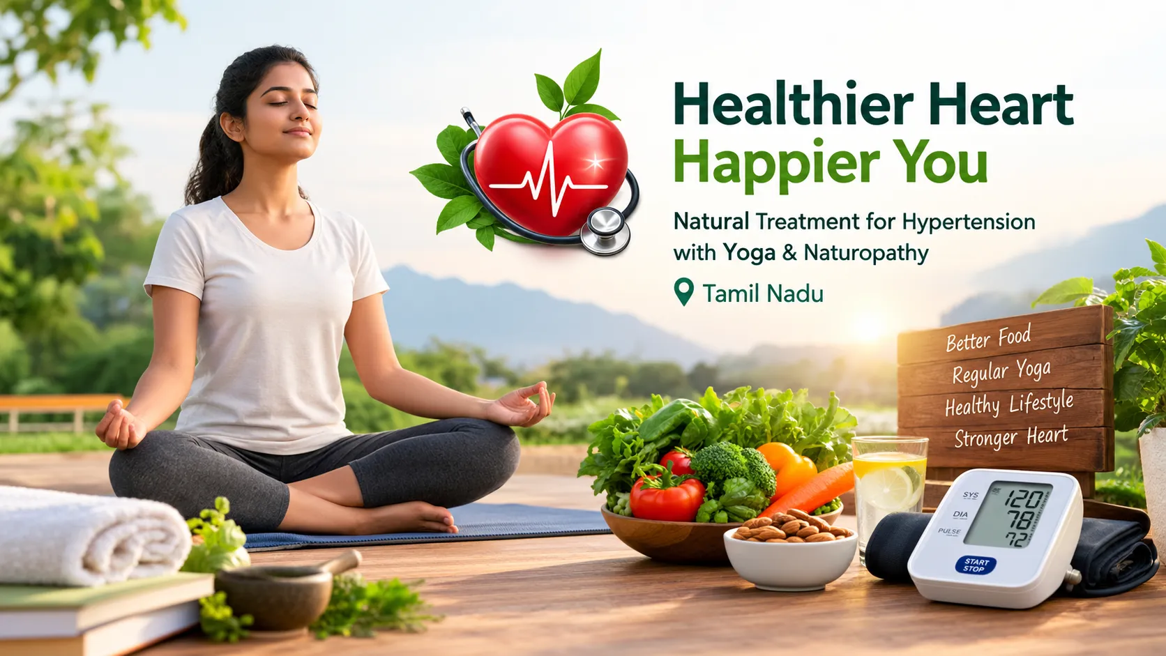 Hypertension Natural Treatment with Yoga in Tamil Nadu