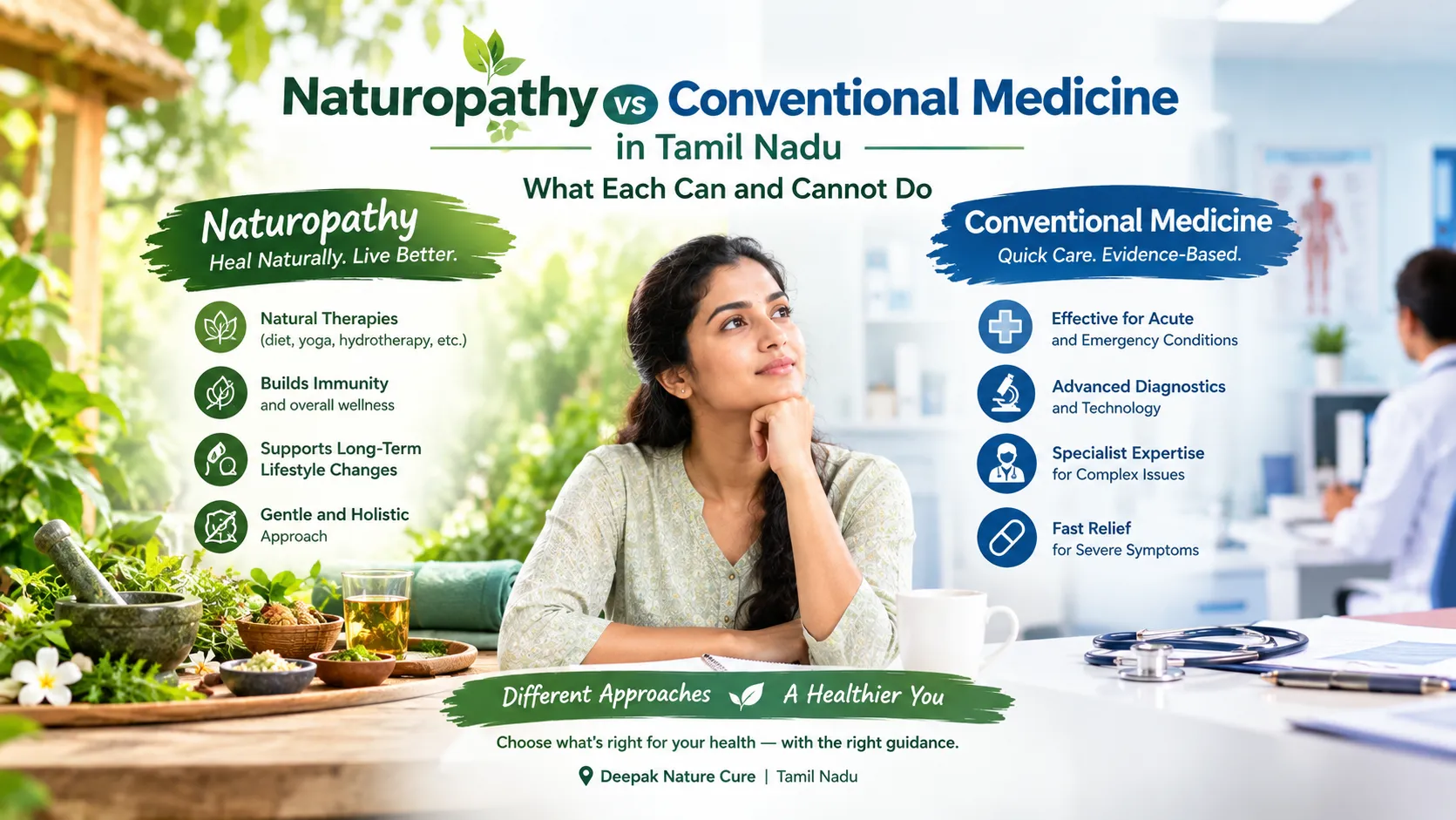 Naturopathy vs Conventional Medicine in Tamil Nadu: What Each Can and Cannot Do